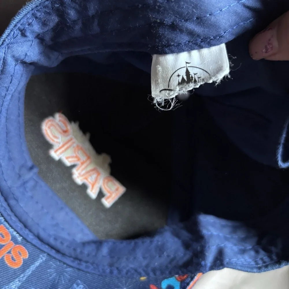 exclusive Disney Paris Baseball Cap Mickey Mouse Chip Dale Castle Blue Orange